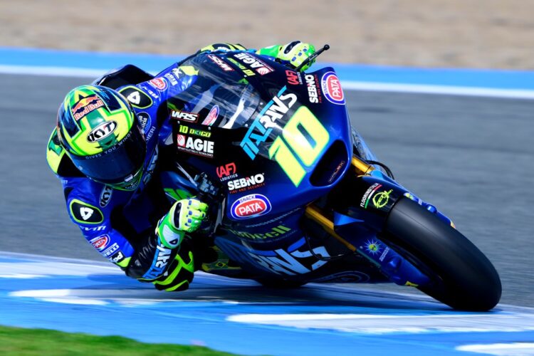 Moto2, Pr. Tailandia: Diogo Moreira termina el día en cabeza