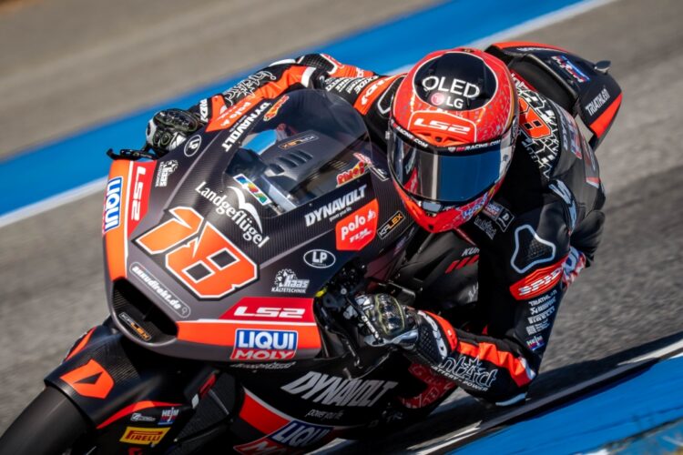 Moto2, Q2 Tailandia: ‘Manu’ González celebra la pole position con Intact GP