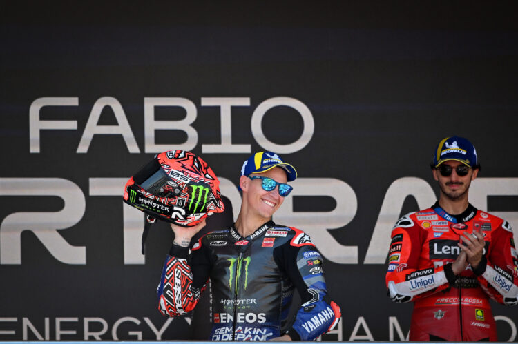 MotoGP: Bagnaia impresionado con Quartararo «aprovechó cada detalle de su moto y fue superrápido»