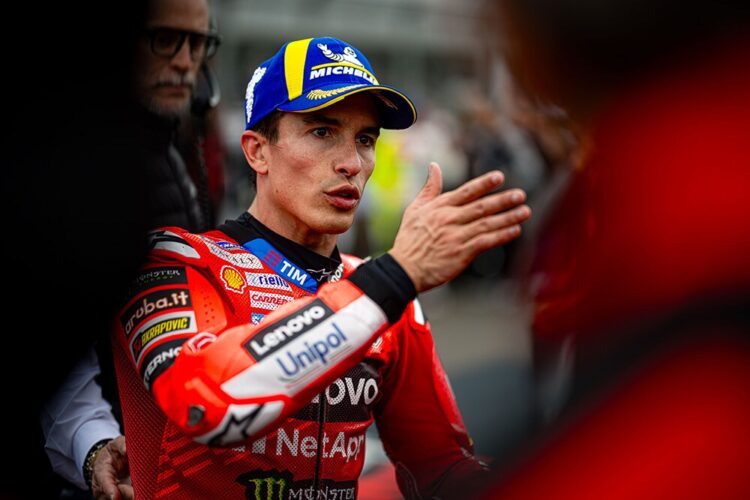MotoGP, Marc Márquez: “Perdí la rueda delantera varias veces y casi se cae por el viento”