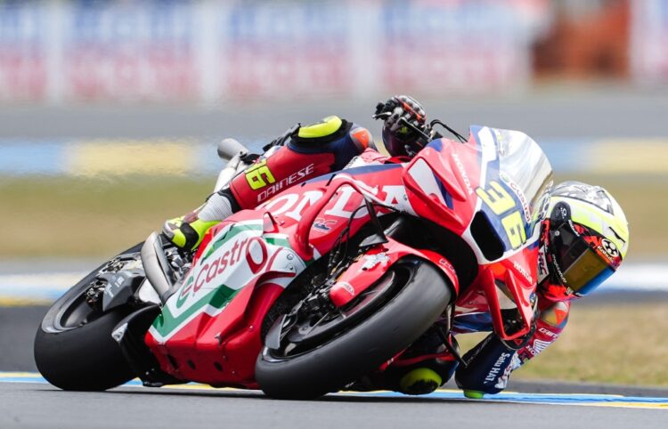 MotoGP, Warm-up: La lluvia llegó a Le Mans y Mir fue el más rápido